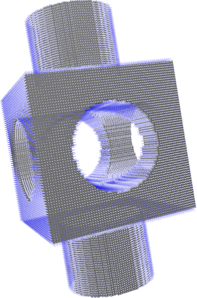 Estimated normals on a digital surface